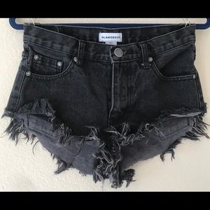 Glamorous Black Distressed Shorts (Small)